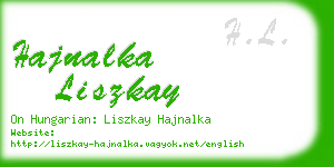 hajnalka liszkay business card